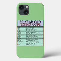 80 Jahre alter Sims Code Funny Birthday Senioren
