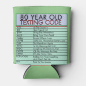 80 Jahre alter Sims Code Funny Birthday Senioren Dosenkühler (Vorderseite)