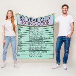 80 Jahre alter Sims Code Funny Birthday Senioren Fleecedecke<br><div class="desc">Feiern Sie mit einem Lachen einen Meilenstein zum Geburtstag! Der 80-jährige Sims Code Funny Birthday Seniors Fleece Blanket enthält einen unglaublich witzig "sims Code" speziell für Senioren und bringt Spaß in die Freuden des Alterns. Dieses Fleece Blanket ist perfekt für 80-Jährige mit einem großen Gefühl von Spaß und macht ein...</div>