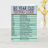 80 Jahre alter Sims Code Funny Birthday Senioren Karte (Gelbe Blume)