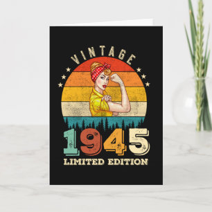80 Jahre alter Tag 1945 Vintag 80. Geburtstagsfrau Karte