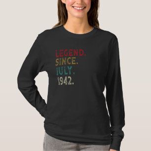 80 Jahre alter Tag Vintage Legende seit Juli 1942 T-Shirt