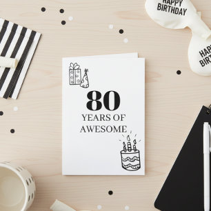 80 Jahre großartig 80. Geburtstag Karte
