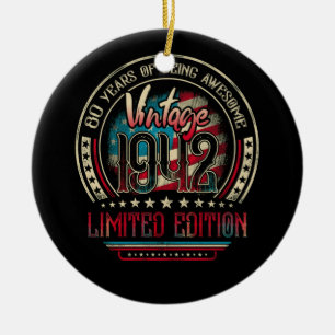 80 Jahre großartig 80. Geburtstag Vintage 1942 USA Keramik Ornament
