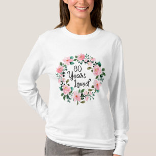 80 Jahre Liebe Männer Frauen 80 Jahre alt Blumenko T-Shirt