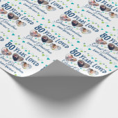 80 Jahre liebtes Foto Geschenkpapier (Ecke)