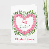 80 Jahre Loved 80. Geburtstag Grußkarte Karte (Vorderseite)