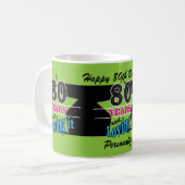 80 Jahre und es | 80. Geburtstag lieben Kaffeetasse (Vorderseite Links)