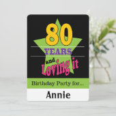 80 Jahre und Liebe Einladung (Stehend Vorderseite)