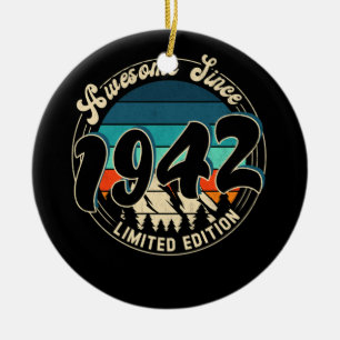 80 Jahre Vintag 80. Geburtstag 1942 Keramik Ornament