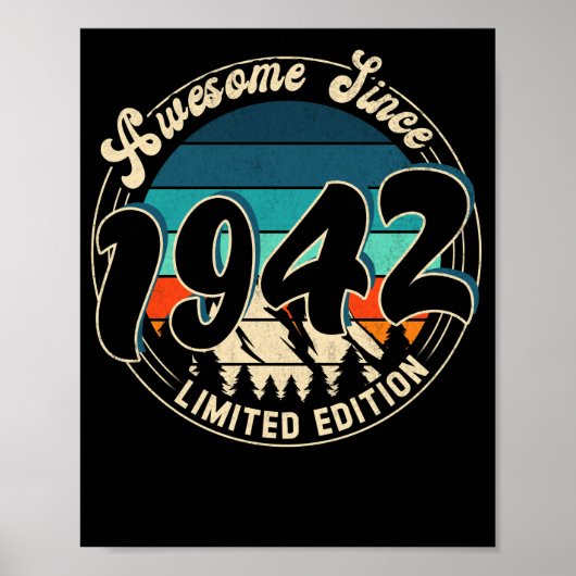 80 Jahre Vintag 80. Geburtstag 1942 Poster (Vorne)