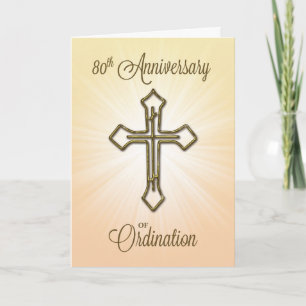 80. Jahrestag der Ordination, Gold Cross auf Star Karte