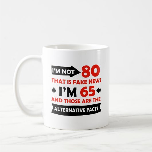 80. jährige Geburtstagsgeschenke Kaffeetasse (Links)