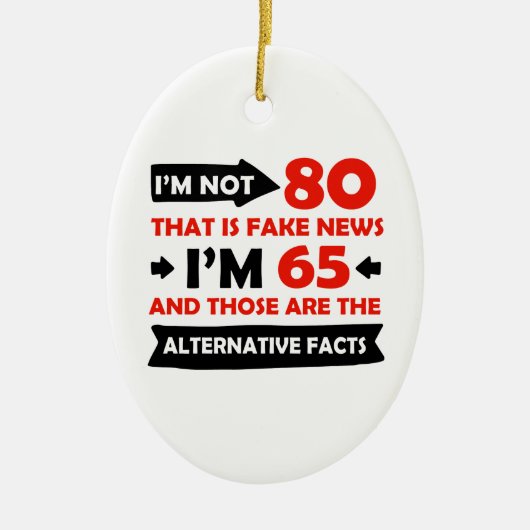 80. jährige Geburtstagsgeschenke Keramikornament (Vorne)