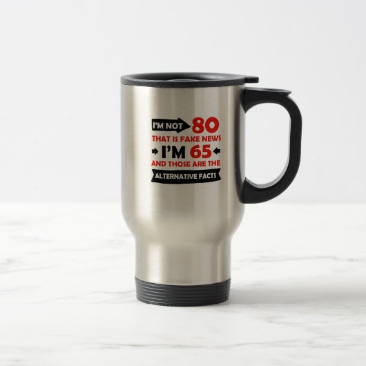 80. jährige Geburtstagsgeschenke Reisebecher (Rechts)