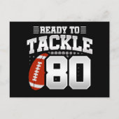 80-jähriges Tackle Football Party 80. Geburtstag Postkarte (Vorderseite)