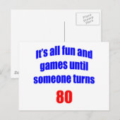 80 Jemand wird 80 Postkarte (Vorne/Hinten)