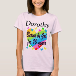 80. LIEBE GEFÜLLT PERSONALISIERTEN GEBURTSTAG T SH T-Shirt