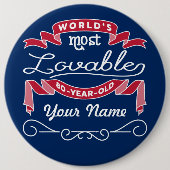 80. Liebenswürdigstes 80-jähriges der Button (Vorderseite)