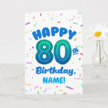80. Luftballon-Nummer Benutzerdefinierter Name Geb