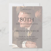 80. Male Birthday Simple Elegant Foto Einladung (Vorderseite)