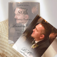 80. Male Birthday Simple Elegant Foto