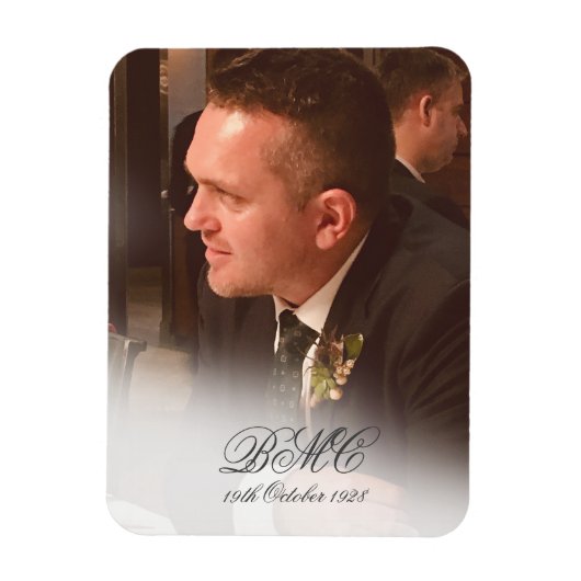 80. Male Birthday Simple Elegant Foto Magnet (Vertikal)