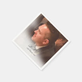 80. Male Birthday Simple Elegant Foto Serviette (Ecke)