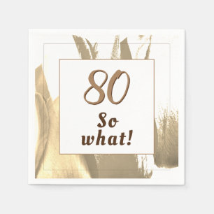 80 na und Elegante Goldene Tulpe 80. Geburtstag Serviette