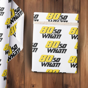 80 na und Lustige Typografie Moderne 80. Geburtsta Geschenkpapier