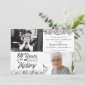 80. oder irgendwelche Geburtstagsbläserjahre Einladung (Stehend Vorderseite)