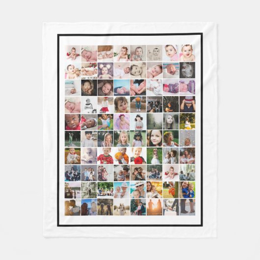 80 Personalisierte Fotovorlage Fleecedecke (Vorderseite)