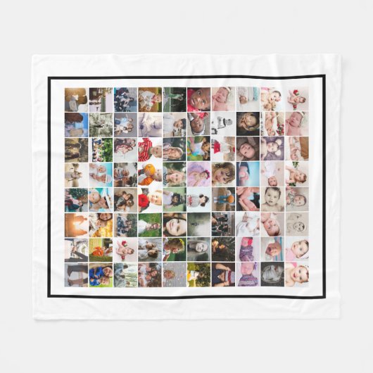 80 Personalisierte Fotovorlage Fleecedecke (Vorderseite (Horizontal))