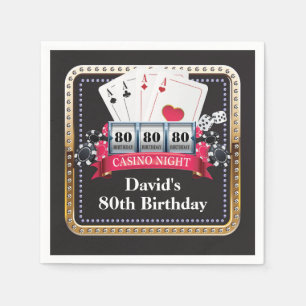 80. Poker Spielkarte Casino Serviette