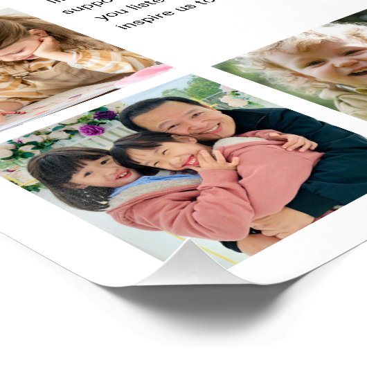 80 Reasons We Love You Photo Collage Keepsake Gift Poster (Ecke)