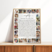 80 Reasons We Love You Photo Collage Keepsake Gift Poster