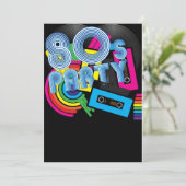 80 Retro-Party Einladung (Stehend Vorderseite)