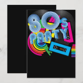 80 Retro-Party Einladung (Vorne/Hinten)