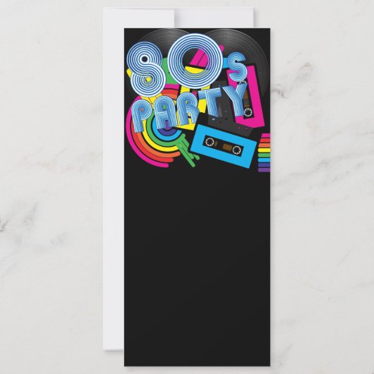 80 Retro-Party Einladung (Rückseite)