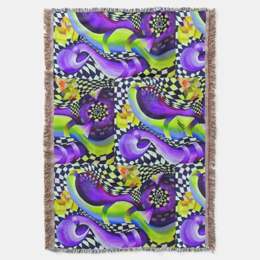 80 s Art Deco Geometrisches Muster Decke (Vorderseite Vertikal)