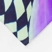 80 s Art Deco Geometrisches Muster Fleecedecke (Ecke)