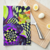 80 s Art Deco Geometrisches Muster Handtuch (Viertel Falte)