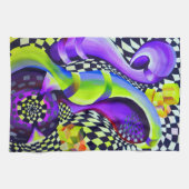 80 s Art Deco Geometrisches Muster Handtuch (Horizontal)