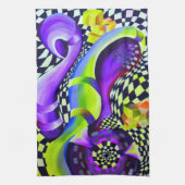 80 s Art Deco Geometrisches Muster Handtuch (Vertikal)