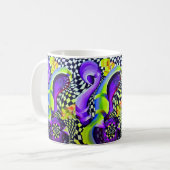 80 s Art Deco Geometrisches Muster Kaffeetasse (Vorderseite Links)