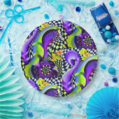 80 s Art Deco Geometrisches Muster Pappteller (Party)
