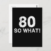 80 So was 80. Geburtstag Funny Postkarte (Vorne/Hinten)