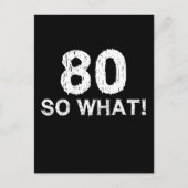 80 So was 80. Geburtstag Funny Postkarte (Vorderseite)