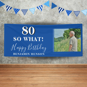 80 So was Funny Blue Foto 80. Geburtstagsparty Banner