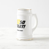80 So, was lustiges Zitat Moderne 80. Geburtstag Bierglas (VorderseiteRechts)